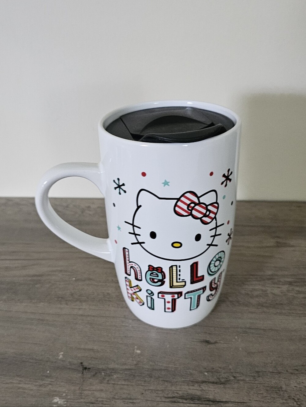 Hello kitty Christmas Mug with lid Holiday Cup